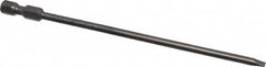 Apex - 0.154" Slotted Screwdriver Bit - 1/4" Hex Drive, 5" OAL - Caliber Tooling