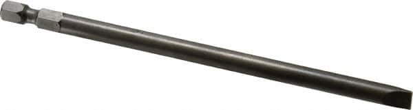 Apex - 1/4" Slotted Screwdriver Bit - 1/4" Hex Drive, 5" OAL - Caliber Tooling