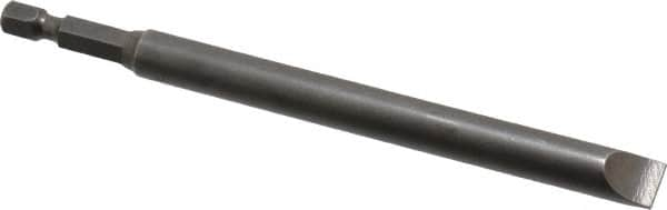 Apex - 0.36" Slotted Screwdriver Bit - 1/4" Hex Drive, 5" OAL - Caliber Tooling