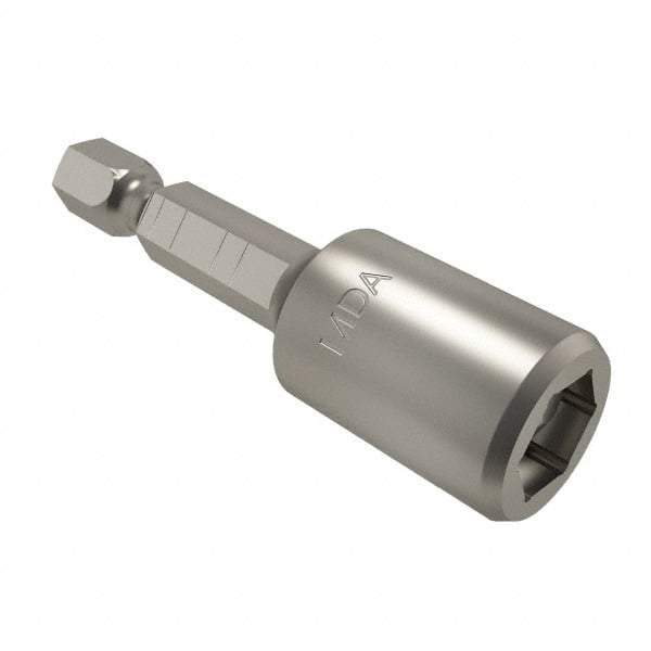 Apex - 1/4" Magnetic Nutsetter - 1/4" Hex Drive, 1-3/4" OAL, 7/16" Socket Nose Diam - Caliber Tooling