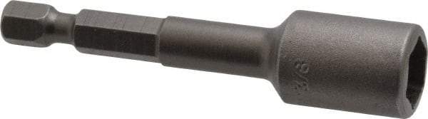 Apex - 3/8" Magnetic Nutsetter - 1/4" Hex Drive, 2-9/16" OAL, 9/16" Socket Nose Diam - Caliber Tooling