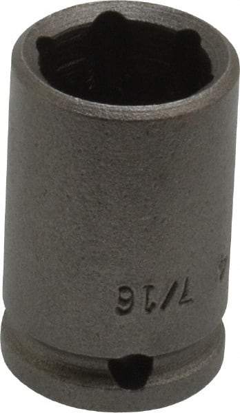 Apex - 1/4" Drive 7/16" Standard Impact Socket - 6 Points, 1" OAL - Caliber Tooling