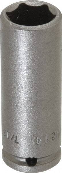 Apex - 1/4" Drive 7/16" Deep Impact Socket - 6 Points, 1-3/4" OAL - Caliber Tooling