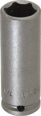 Apex - 1/4" Drive 7/16" Deep Impact Socket - 6 Points, 1-3/4" OAL - Caliber Tooling