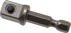 Apex - 3/8" Square Size Hex to Square Extension - 1/4" Hex Drive, 1-5/8" OAL - Caliber Tooling