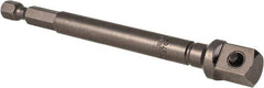 Apex - 3/8" Square Size Hex to Square Extension - 1/4" Hex Drive, 4" OAL - Caliber Tooling