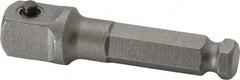 Apex - 3/8" Square Size Hex to Square Extension - 5/16" Hex Drive, 2" OAL - Caliber Tooling