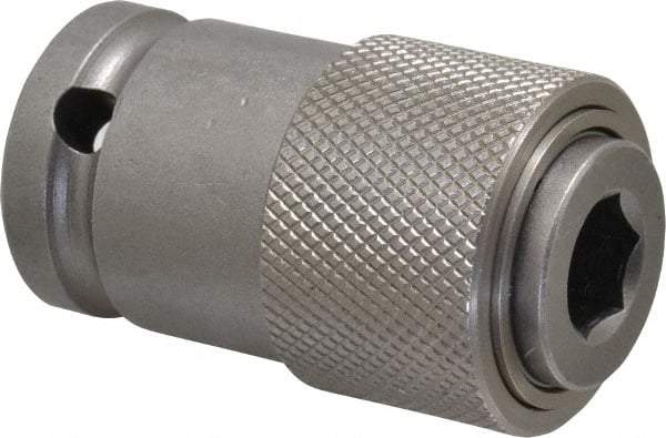 Apex - 7/16 Socket Drive to 1/2 Hex Female Quick-Release Square-Drive to Hex Bit Adapter - 2-1/8" OAL - Caliber Tooling