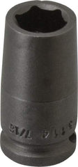 Apex - 3/8" Drive 7/16" Standard Tapered Impact Socket - 6 Points, 1-1/4" OAL - Caliber Tooling