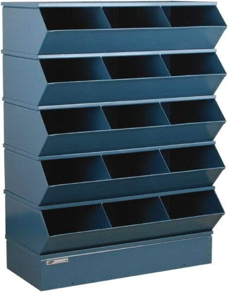 Stackbin - 5 Bin, Shelving Unit with Openings & Base - 37" Wide x 53-1/2" High - Caliber Tooling