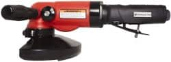 Universal Tool - 5" Wheel Diam, 11,000 RPM, Pneumatic Angle & Disc Grinder - 5/8-11 Spindle, 26 CFM, Side Exhaust - Caliber Tooling