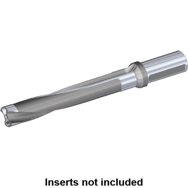 Kennametal - Series KSEM Plus, Head Connection FDS32, 3xD, 1-1/2" Shank Diam, Drill Body - 85.09mm Drill Body Length to Flange, SSF Toolholder, 9-1/2" OAL, 105mm Drill Body Length, 3.35" Flute Length, Weldon Flat Shank, Through Coolant - Caliber Tooling