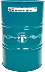 Master Fluid Solutions - Trim MicroSol 585XT, 54 Gal Drum Cutting & Grinding Fluid - Semisynthetic, For Aluminum Alloys, Cast Iron, Composites, Copper, Plastics, Steels & Titanium - Caliber Tooling