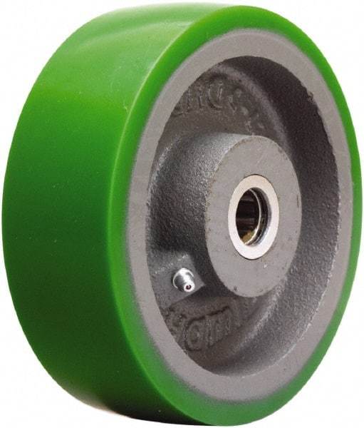 Hamilton - 6 Inch Diameter x 2 Inch Wide, Polyurethane on Cast Iron Caster Wheel - 1,200 Lb. Capacity, 2-1/4 Inch Hub Length, 1 Inch Axle Diameter, Straight Roller Bearing - Caliber Tooling