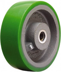 Hamilton - 6 Inch Diameter x 2 Inch Wide, Polyurethane on Cast Iron Caster Wheel - 1,200 Lb. Capacity, 2-1/4 Inch Hub Length, 1 Inch Axle Diameter, Straight Roller Bearing - Caliber Tooling