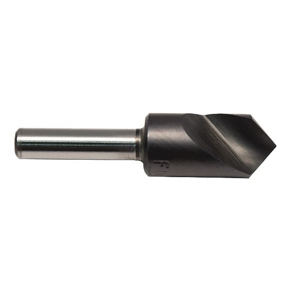 M.A. Ford - 1/2" Head Diam, 1/4" Shank Diam, 1 Flute 60° High Speed Steel Countersink - Caliber Tooling