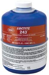 Loctite - 1,000 mL Bottle, Blue, Medium Strength Liquid Threadlocker - Series 243, 24 Hour Full Cure Time, Hand Tool Removal - Caliber Tooling