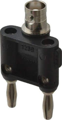 Pomona - Black Electrical Test Equipment Adapter - Use with Female BNC to Double Banana Plugs - Caliber Tooling