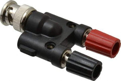 Pomona - Black Electrical Test Equipment Adapter - Use with Male BNC to Double Binding Posts - Caliber Tooling