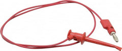 Pomona - Red Electrical Test Equipment Patch Cord - Use with Test Clips - Caliber Tooling