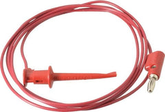 Pomona - Red Electrical Test Equipment Patch Cord - Use with Test Clips - Caliber Tooling