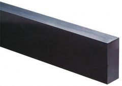 Made in USA - 1' x 3" x 1" Black Acetal Rectangular Bar - Caliber Tooling