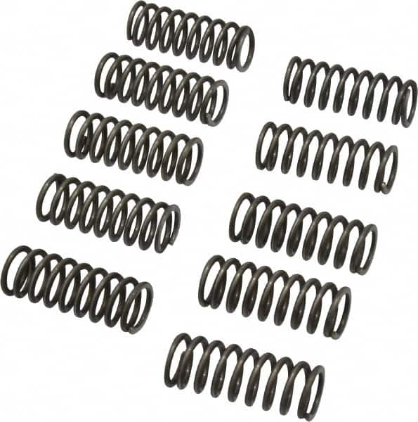 Value Collection - 0.48" OD, 0.062" Wire, 1-1/4" Free Length, Music Wire Compression Stock Springs Spring - 37.5 Lb Spring Rating - Caliber Tooling