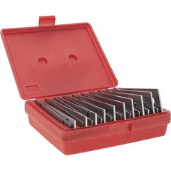 Value Collection - 20 Piece, 6 Inch Long x 1/8 Inch Thick, Alloy Steel Thin Parallel Set - 1/2 to 1-5/8 Inch High, 0.001 Inch Accuracy, 50-54 RC Hardness - Caliber Tooling