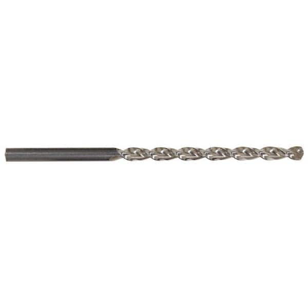 Taper Length Drill Bit: 0.0860″ Dia, 130 ° Bright/Uncoated, RH Cut, Parabolic Flute, Straight Shank, Series 535