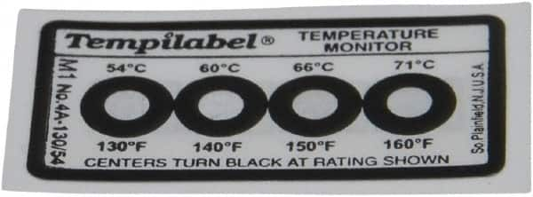 Tempil - 54/60/66/71°C Temp Indicating Label - Caliber Tooling