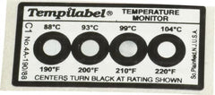 Tempil - 88/93/99/104°C Temp Indicating Label - Caliber Tooling