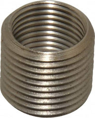 Made in USA - 5/8-18 Internal, 3/4-16 External, UNF, 11/16" Insert Length, Thread Locking Repair Inserts - Stainless Steel, Bright Finish, Grade 303 - Exact Industrial Supply