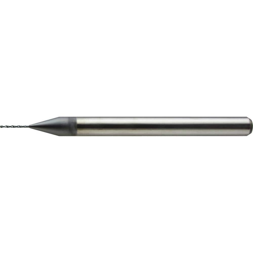 Micro Drill Bit:  130 &deg N/A Solid Carbide UT Coat Finish,  RH Cut   Spiral Flute,  Straight Shank Shank,  Series  UTDF