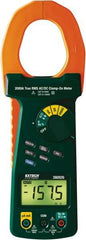 Extech - 380926, CAT IV, Digital True RMS Auto Ranging Clamp Meter with 2" Clamp On Jaws - 1000 VAC/VDC, 2000 AC/DC Amps, Measures Voltage, Capacitance, Current, Frequency, Resistance - Caliber Tooling