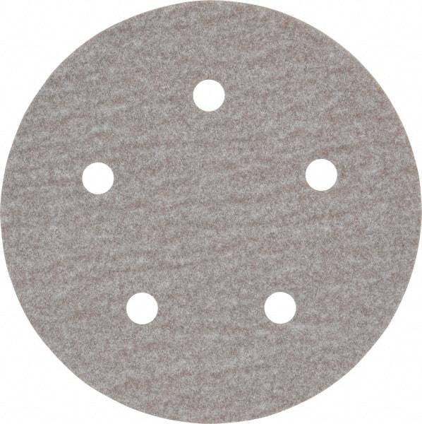 Norton - 5" Diam, 100 Grit, Aluminum Oxide Hook & Loop Disc - Fine Grade, Coated, B Weight Paper Backing, Series A275 - Caliber Tooling