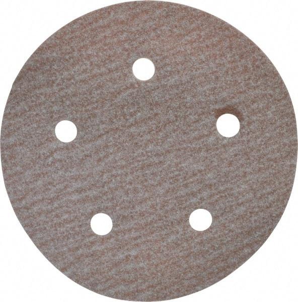 Norton - 5" Diam, 150 Grit, Aluminum Oxide Hook & Loop Disc - Very Fine Grade, Coated, B Weight Paper Backing, Series A275 - Caliber Tooling