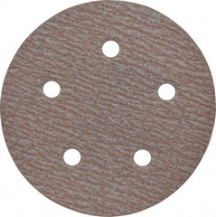 Norton - 5" Diam, 180 Grit, Aluminum Oxide Hook & Loop Disc - Very Fine Grade, Coated, B Weight Paper Backing, Series A275 - Caliber Tooling