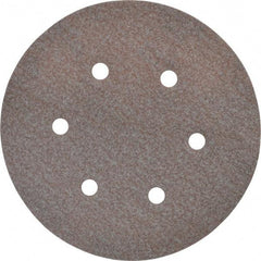 Norton - 6" Diam, 120 Grit, Aluminum Oxide Hook & Loop Disc - Fine Grade, Coated, B Weight Paper Backing, Series A275 - Caliber Tooling