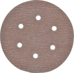 Norton - 6" Diam, 320 Grit, Aluminum Oxide Hook & Loop Disc - Extra Fine Grade, Coated, B Weight Paper Backing, Series A275 - Caliber Tooling