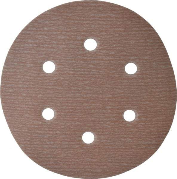 Norton - 6" Diam, 500 Grit, Aluminum Oxide Hook & Loop Disc - Extra Fine Grade, Coated, B Weight Paper Backing, Series A275 - Caliber Tooling