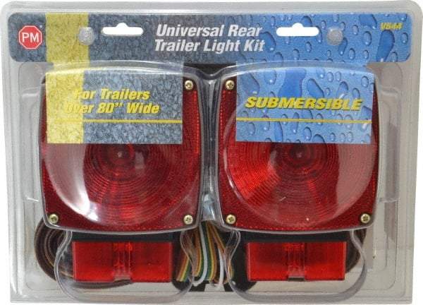 Peterson - 4-1/2" Long x 4-1/2" Wide Red Towing Lights - 12 Volt, Plastic - Caliber Tooling