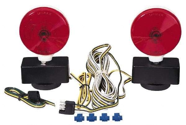 Peterson - 4-1/8" Long x 4-1/8" Wide Red Towing Lights - 12 Volt, Plastic - Caliber Tooling