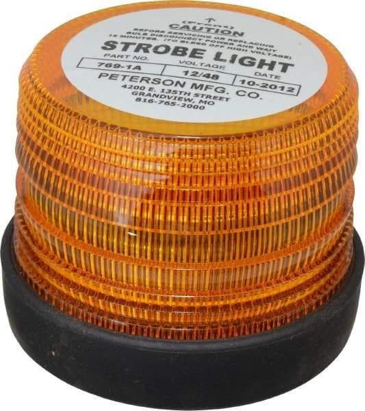 Peterson - 5-1/2" Diam, Amber Lens & Reflector - Plastic, 12 Volt - Caliber Tooling