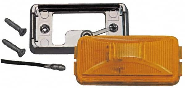 Peterson - 2-1/2" Long x 1-1/4" Wide, Amber Lens & Reflector - Plastic, 12 Volt - Caliber Tooling