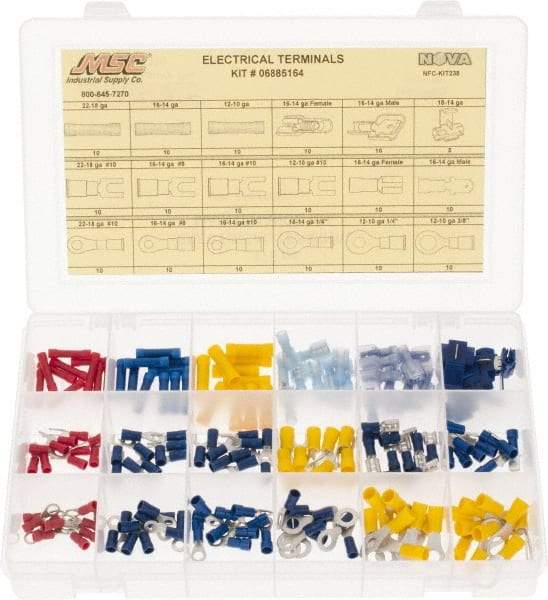 Value Collection - 175 Piece, Electrical Terminal Fastener Kit - Caliber Tooling