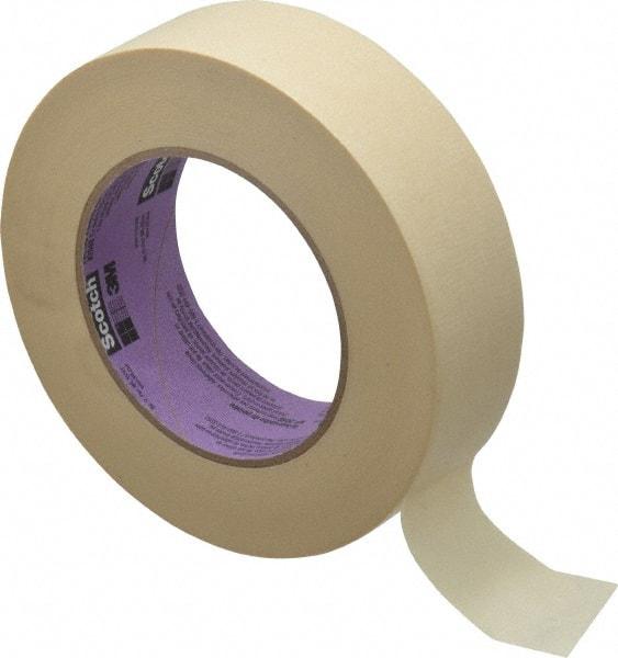 3M - 1-1/2" Wide x 60 Yd Long Tan Paper Masking Tape - Series 2040, 5.5 mil Thick, 23 In/Lb Tensile Strength - Caliber Tooling