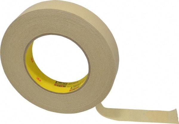 3M - 1" Wide x 60 Yd Long Tan Paper Masking Tape - Series 231, 7.6 mil Thick, 28 In/Lb Tensile Strength - Caliber Tooling