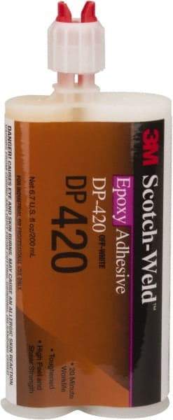 3M - 200 mL Bottle Two Part Epoxy - 20 min Working Time, 4,500 psi Shear Strength, Series DP420 - Caliber Tooling