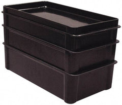 MFG Tray - 225 Lb Load Capacity Black Fiberglass Tote Container - Stacking, 23.4" Long x 12" Wide x 4.4" High - Caliber Tooling