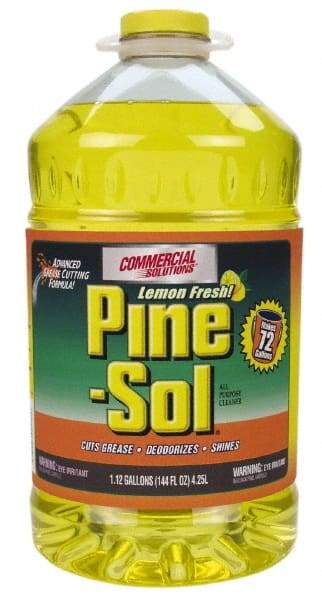 Pine-Sol - 144 oz Bottle All-Purpose Cleaner - Liquid, Lemon - Caliber Tooling